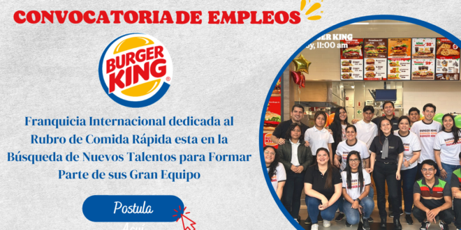Convocatoria Laboral-BURGER KING